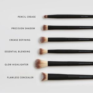 LITHE Everyday Brush Set 6 Makeup Brushes NWT